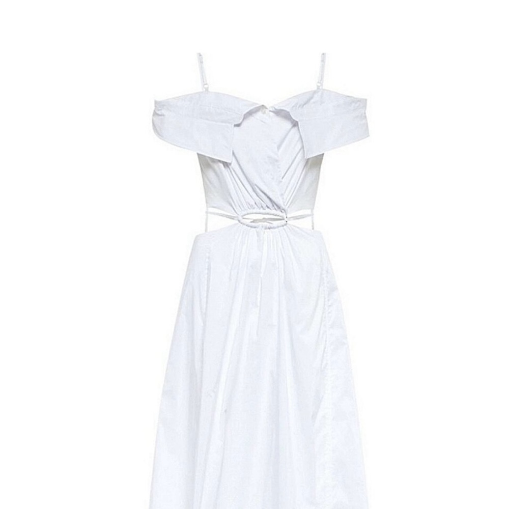 Jonathan Simkhai White Off-Shoulder Dress